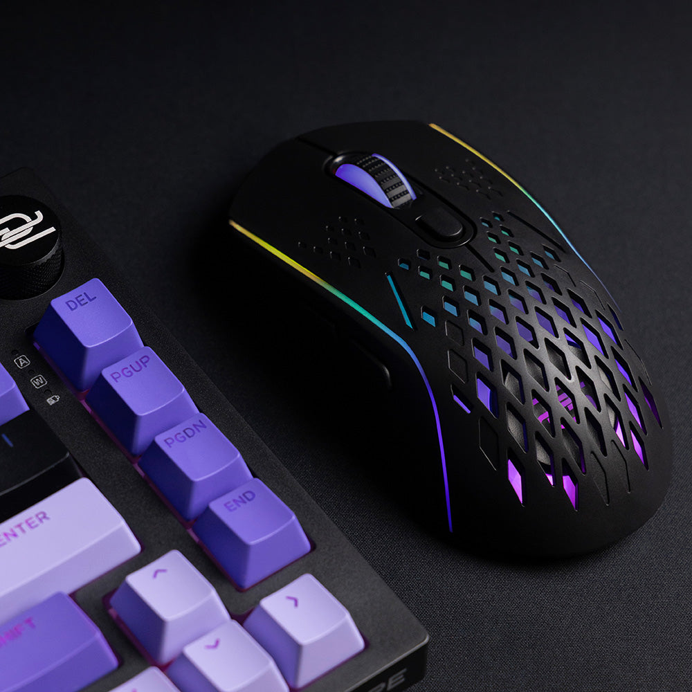 Tastatura/Mouse Proove Wireless Mouse Buzz (WMBU00022402), for Gaming, 2.4GHz, USB-C, Ergonomic, LED, 6 Buttons, 800-4800DPI, 1.5m, Alb