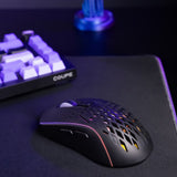 Tastatura/Mouse Proove Wireless Mouse Buzz (WMBU00022402), for Gaming, 2.4GHz, USB-C, Ergonomic, LED, 6 Buttons, 800-4800DPI, 1.5m, Alb