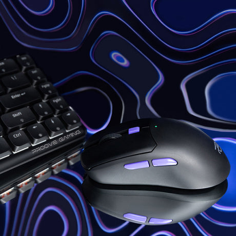 Tastatura/Mouse Proove Wireless Mouse Everon (WMEV00022002), for Gaming, Type-C, 6 Buttons, 800-10000DPI, 500mAh, 1.5m, Alb