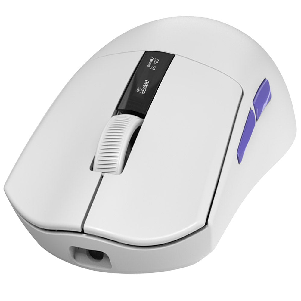 Tastatura/Mouse Proove Wireless Mouse Jester 8K (WMJS00022002), for Gaming, OLED Display, 7 Buttons, 800-26000DPI, 500mAh, 1.5m, Alb