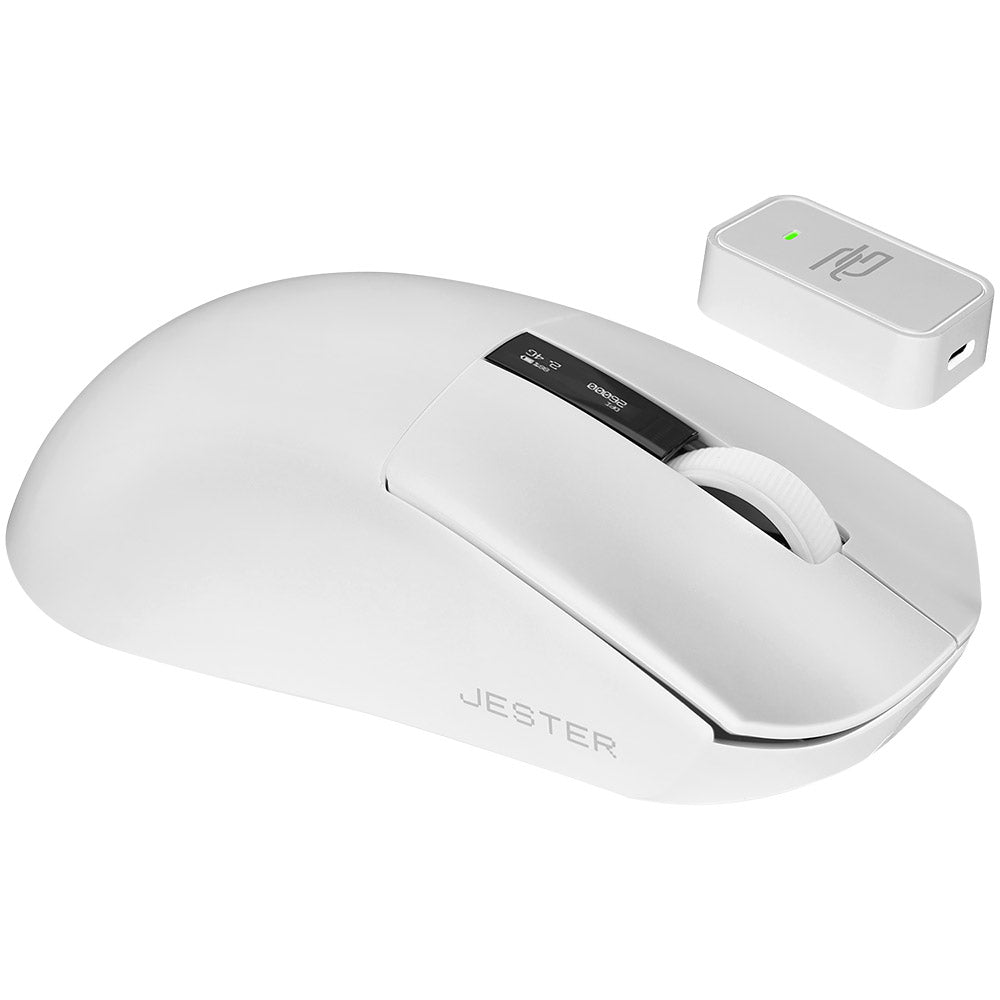 Tastatura/Mouse Proove Wireless Mouse Jester 8K (WMJS00022002), for Gaming, OLED Display, 7 Buttons, 800-26000DPI, 500mAh, 1.5m, Alb