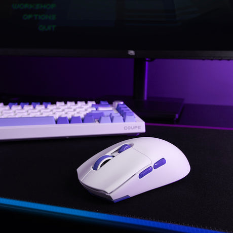 Tastatura/Mouse Proove Wireless Mouse Rate Special Edition (CMRTWRS03002), for Gaming, with 6 Buttons, 800-12000DPI, 650mAh, 1.5m, Alb