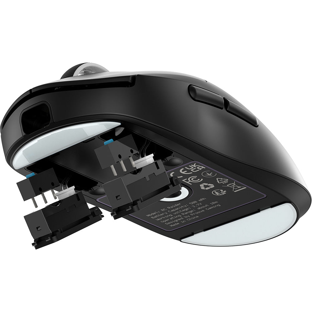 Tastatura/Mouse Proove Wireless Mouse RC Raider 8K (WMRR00122001), 2.4 GHz, Bluetooth, USB, 6 Buttons, 800-32000DPI, 500mAh, 1.5m, Negru