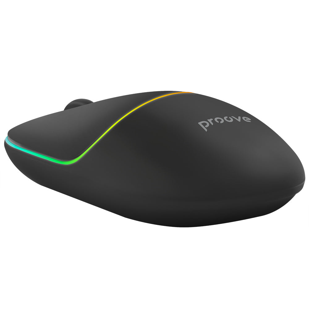 Tastatura/Mouse Proove Wireless Mouse Blink (WMBL00002001), for Office, Ergonomic, 2.4GHz, BT5.0, 4 Buttons, 800-1600DPI, 650mAh, Negru