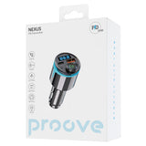 Incarcator Proove Car with FM Modulator (FMNX30110001), USB, Type-C, U-Disk, TF, Bluetooth 5.3, Fast Charge, 30W, LED, Negru