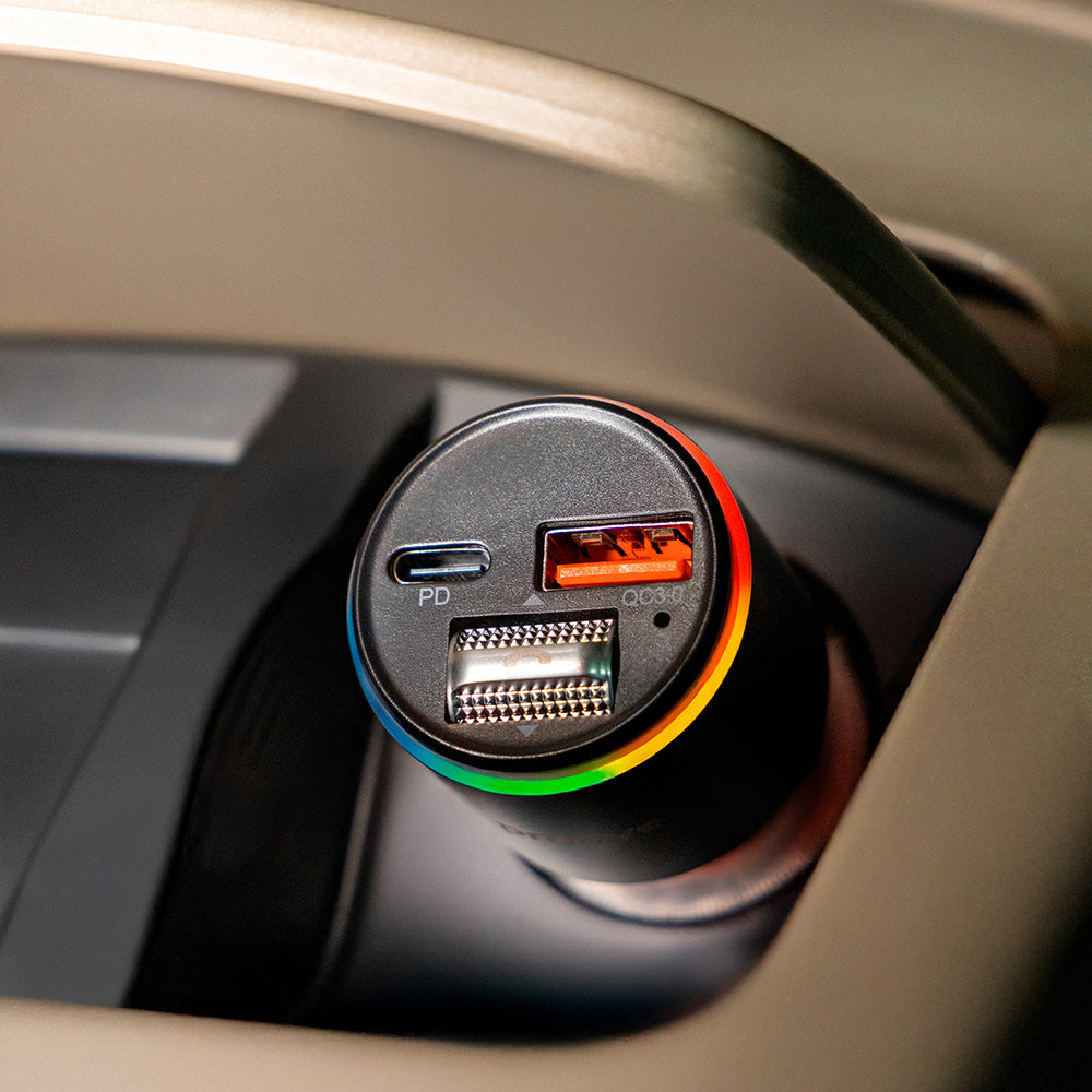 Incarcator Proove Car with FM Modulator (FMPD30110006), USB, Type-C, AUX, Bluetooth 5.3, Fast Charge, 30W, 12-24V, Argintiu