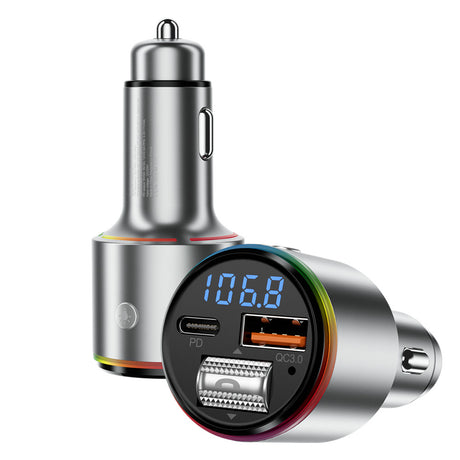 Incarcator Proove Car with FM Modulator (FMPD30110006), USB, Type-C, AUX, Bluetooth 5.3, Fast Charge, 30W, 12-24V, Argintiu