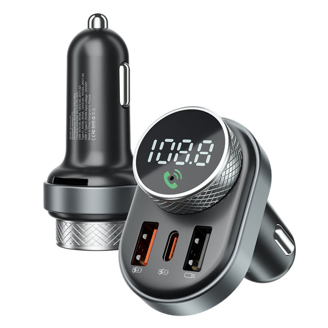 Incarcator Proove Car with FM Modulator (FMSL30110001), USB, Type-C, U-Disk, TF, Bluetooth 5.4, Fast Charge, 30W, Negru