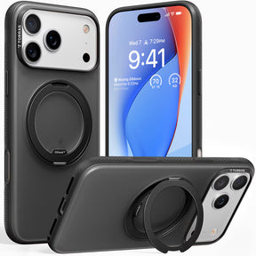 Husa de protectie Torras Ostand R Fitness Series compatibil cu iPhone 17 Pro, Negru