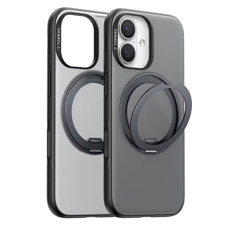 Husa de protectie Torras Ostand R Fitness Series compatibil cu iPhone 17, Negru