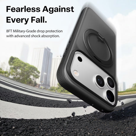 Husa de protectie Torras Ostand R Fitness Series compatibil cu iPhone 17, Negru