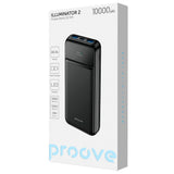 Baterie externa Proove Illuminator 2 (PBIP10212201), Type-C, 2x USB, with LED Display, Fast Charge, 22.5W, 10000mAh, Negru