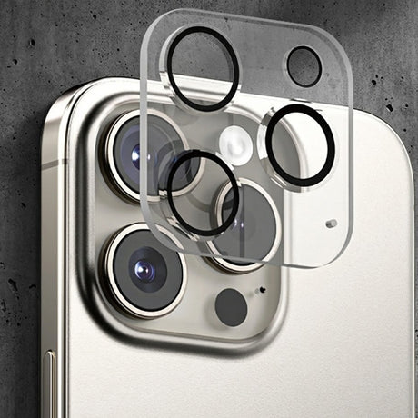 Folie de protectie ANANK Camera Guard compatibil cu iPhone 16 / iPhone 16 Plus, Transparent /Black
