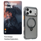 Husă Torras Ostand Spin Air Series pentru iPhone 17 Pro / iPhone 18 Pro, neagră
