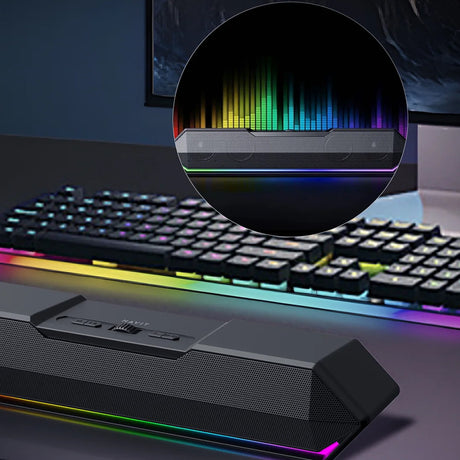 Casti Havit Wireless Speaker (SK772BT), for Gaming, USB-C, Bluetooth 5.3, TWS, LED Lights, AUX, TF, USB, 10W, 1200mAh, Negru
