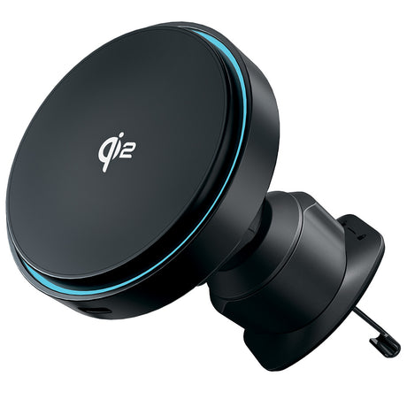 Suport Proove with Wireless Charging Light Circle (WHLC15010002), for Air Vent, Magnetic Grip, Qi2 15W, Metallic Grey