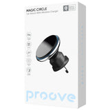 Suport Proove with Wireless Charging Magic Circle (WHMC15020006), for Air Vent, Magnetic, Zinc Alloy, 15W, Argintiu