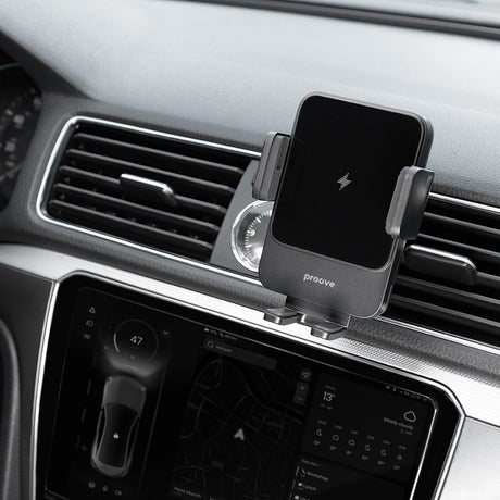 Suport Proove with Wireless Charging Sonic (WHSN15002001), for Air Vent, Secure Attachment, 15W, LED, Universal, Gri
