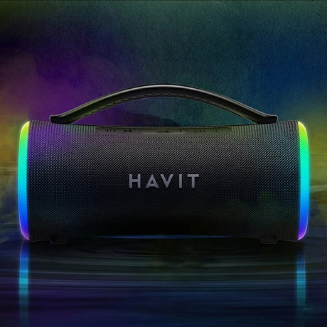 Casti Havit Wireless Speaker (SK834BT), Type-C, Bluetooth 5.3, TWS, TF, FM, USB, RGB Lights, IPX6, 4000mAh, Negru