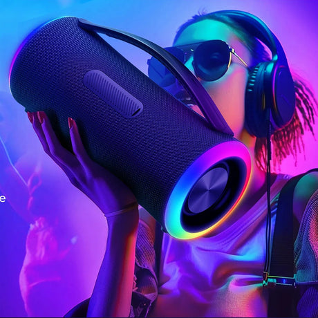 Casti Havit Wireless Speaker (SK834BT), Type-C, Bluetooth 5.3, TWS, TF, FM, USB, RGB Lights, IPX6, 4000mAh, Negru