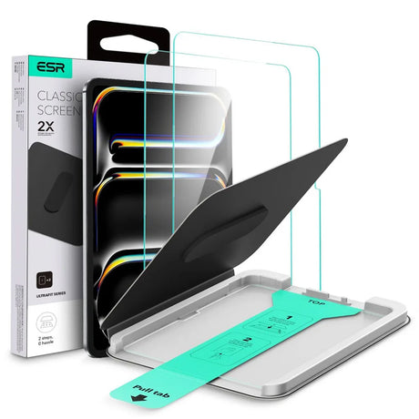 Husa de protectie tableta ESR Tempered Glass Screen Protector UltraFit Tray (set de 2) compatibil cu iPad Pro 13 (2024) / iPad Pro 13 (2025), Transparent