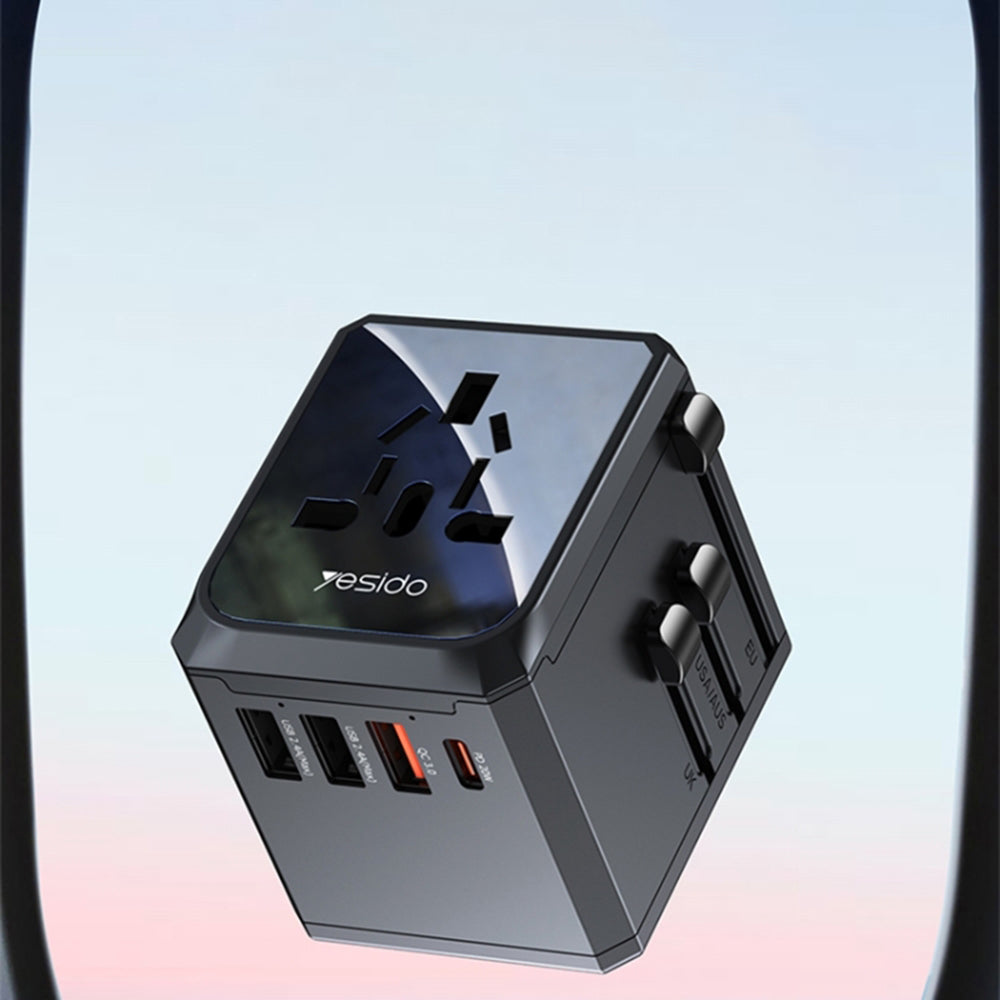 Adaptor Yesido Travel Type-C 3x USB (MC24), Negru
