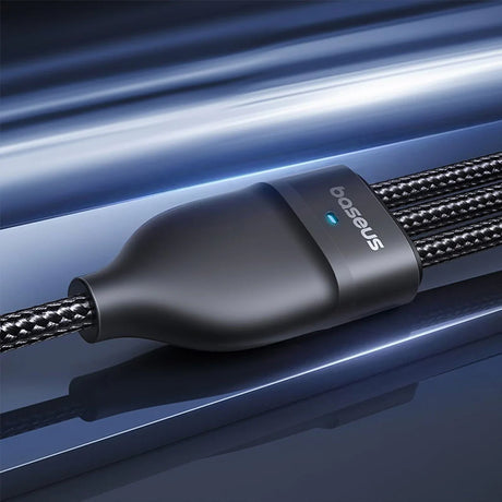 Cablu Baseus Flash Series 3 (P10377501111-00), Fast Charge, USB, USB-C to Lightning, 2x USB-C, 100W, 1.5m, Negru