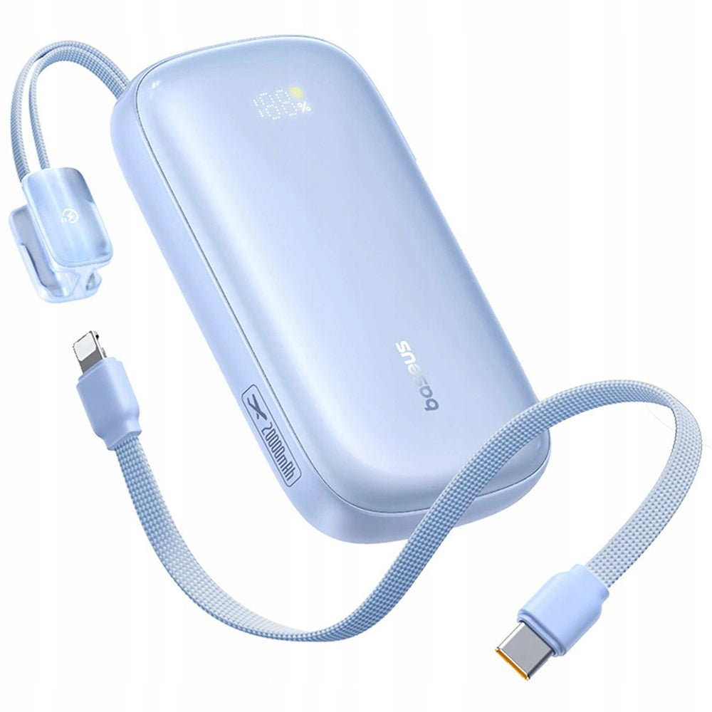 Baterie externa Baseus EnerFill FC21 Qpow 3 Ultra (E0027M03), with Detachable Cable, 20000mAh, 22.5W, USB, USB-C, Galaxy Blue
