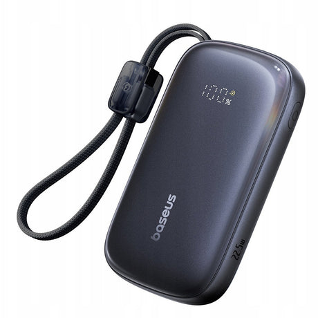 Baterie externa Baseus EnerFill FC21 Qpow 3 Ultra (E0027L00), with Detachable Cable, 10000mAh, 22.5W, USB, USB-C, Negru Cosmic