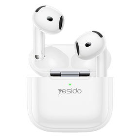 Casti Yesido (TWS31S), TWS, Microphone, Bluetooth 5.4, Half-In-ear Design, 300mAh, Small Package, Alb