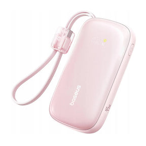 Baterie externa Baseus EnerFill FC21 Qpow 3 Ultra (E0027Q02), Detachable Cable, 10000mAh, 45W, Digital Display, Nebula Pink