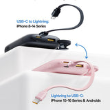 Baterie externa Baseus EnerFill FC21 Qpow 3 Ultra (E0027Q02), Detachable Cable, 10000mAh, 45W, Digital Display, Nebula Pink