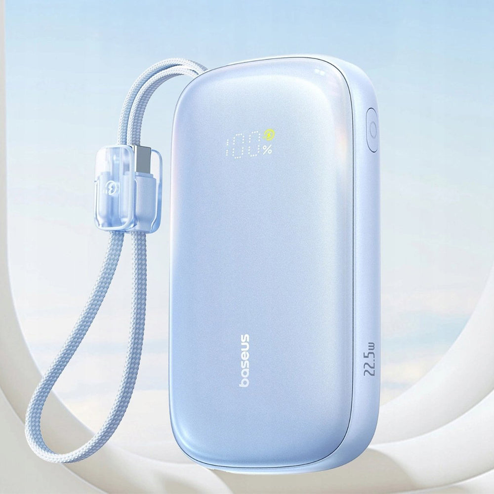 Baterie externa Baseus EnerFill FC21 Qpow 3 Ultra (E0027Q03), with Detachable Cable, 10000mAh, 45W, USB, USB-C, Galaxy Blue