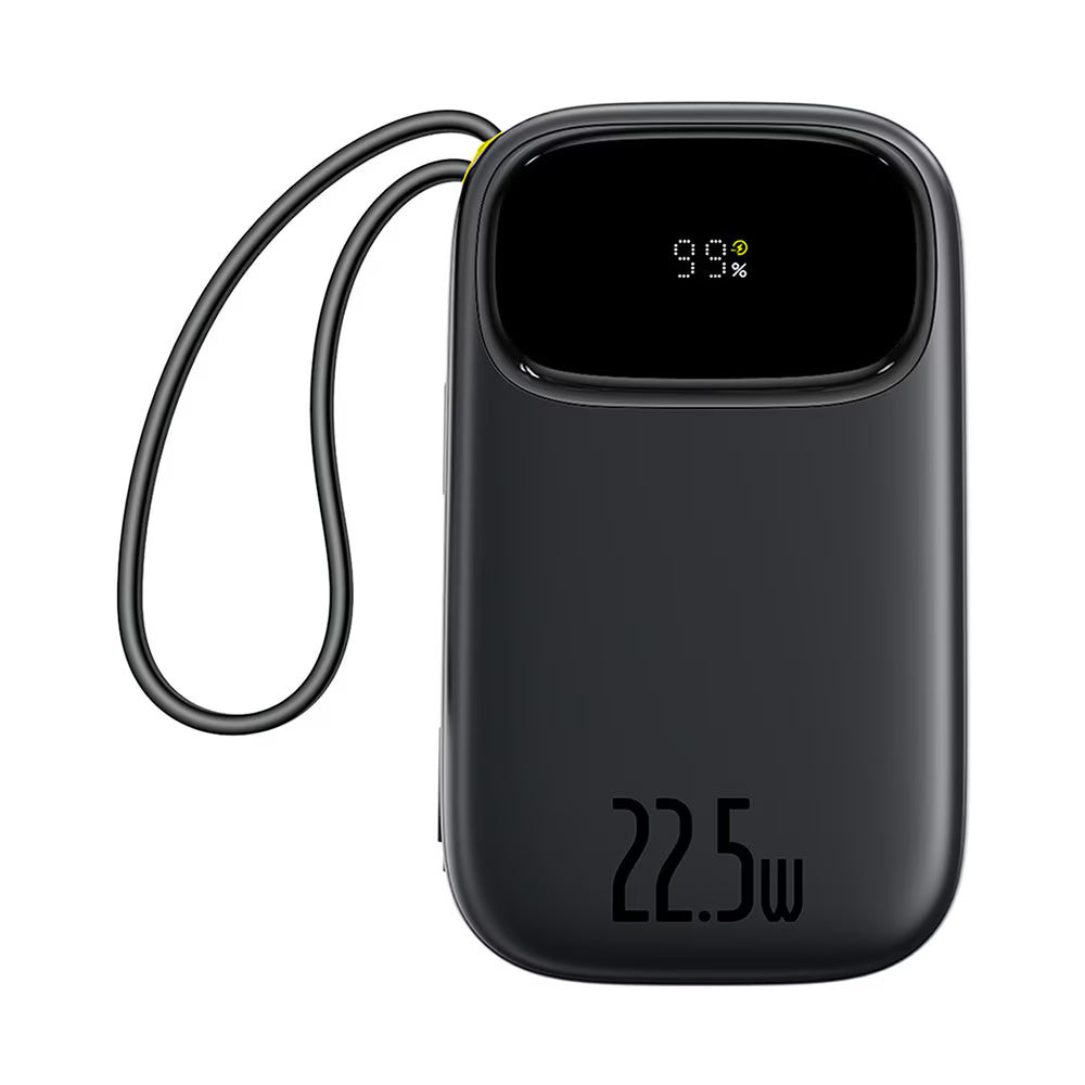 Baterie externa Baseus EnerFill FC31 (P10082106123-00), USB, Type-C, with Cable, 22.5W, 10000mAh, Digital Display, Negru