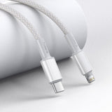 Cablu Baseus (CATLGD-A02), Type-C la Lightning, 20W, 2m, Alb