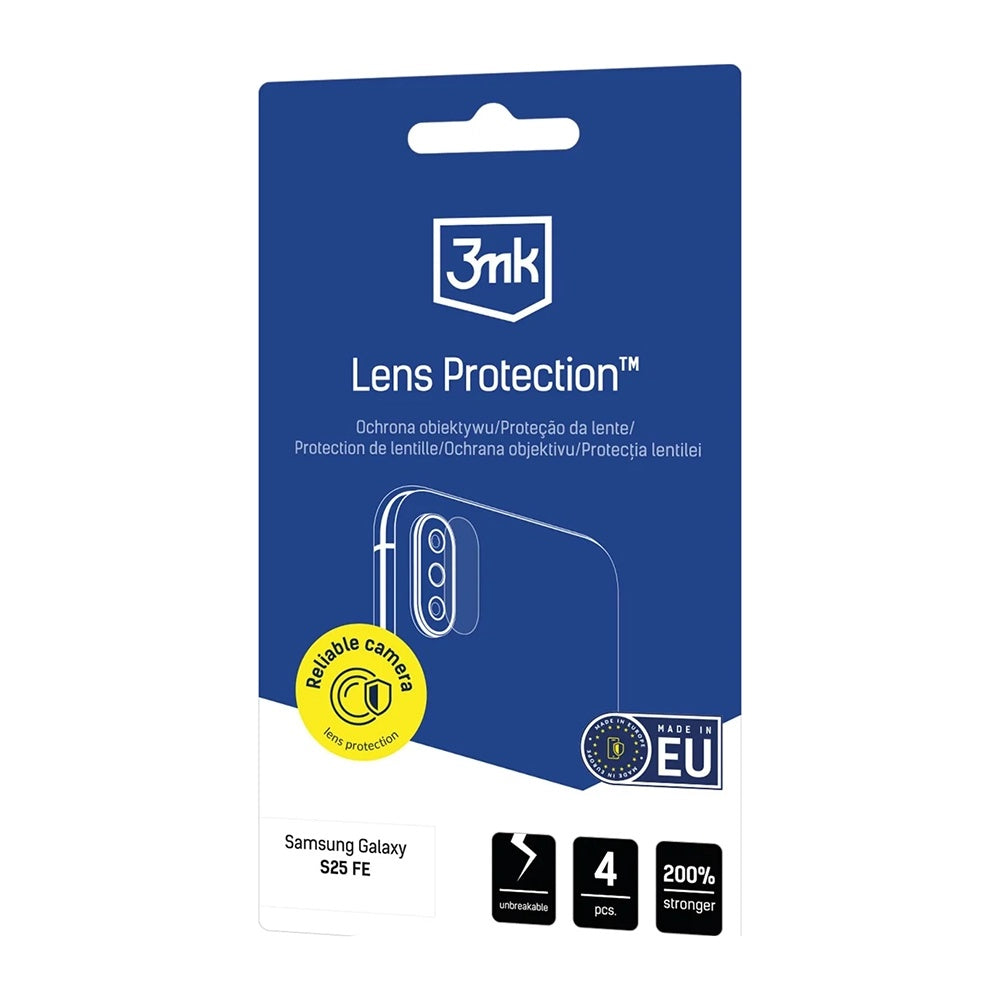Folie de protectie 3mk Lens Protection (set de 4) compatibil cu Samsung Galaxy S25 FE, Transparent