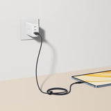 Cablu Baseus Discolor (E0420802), USB-A to USB-C, 100W, 480Mbps, 1m, Argintiu