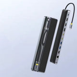 Hub/Dock Baseus Docking Station EliteJoy EH3 (B0114200), USB-C to 2x HDMI, DP, 3x Type-C, 3x USB, SD/TF, RJ45, 10Gbps, Gri Spatial