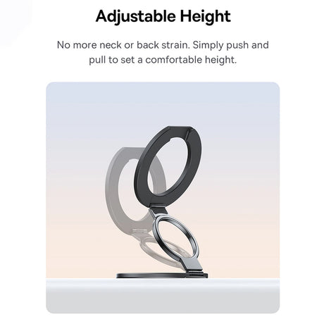 Suport Baseus MagPro 3 (Z0004800), Magnetic, Dual-Ring, Negru Cosmic