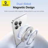 Suport Baseus MagPro 3 (Z0004803), Magnetic, Dual-Ring, Alb Stelar Off-White
