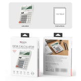 Gadget Yesido Desk Calculator (EC10), LCD Display, Ergonomic Design, Solar and Battery Power Source, MAx 12 Digits of Number, Alb