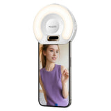 Suport Yesido LED Selfie Light with Phone Clip (DH13), 400mAh, 6.8W, 3 Lights Mode, Alb