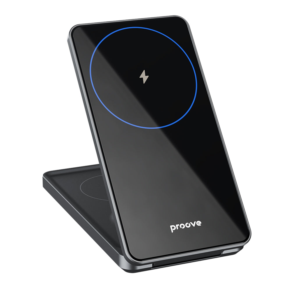 Incarcator Proove Wireless Charging Station Metal Edge (WSME15010003), MagSafe, for iPhone, AirPods, iWatch, Foldable, 15W, Gri