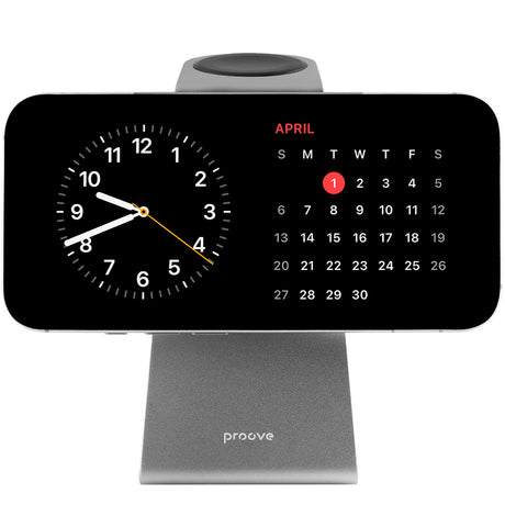 Incarcator Proove Wireless Charging Station Omni Power (WSOP15020003), MagSafe, 3in1, for iPhone, AirPods, Apple Watch, 15W, Gri