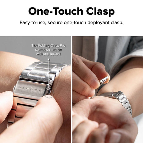 Accesoriu smartwatch Ringke Metal One Air compatibil cu Apple Watch 4 / 5 / 6 / 7 / 8 / 9 / 10 / SE / SE 2 / Ultra / Ultra 2 (44/45/46/49mm), Argintiu