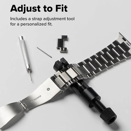 Accesoriu smartwatch Ringke Metal One Air compatibil cu Apple Watch 4 / 5 / 6 / 7 / 8 / 9 / 10 / SE / SE 2 / Ultra / Ultra 2 (44/45/46/49mm), Argintiu