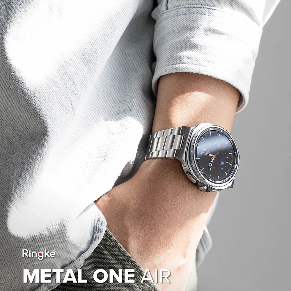 Accesoriu smartwatch Ringke Metal One Air compatibil cu Samsung Galaxy Watch8 40mm/Watch8 44mm/Watch8 Classic, Argintiu