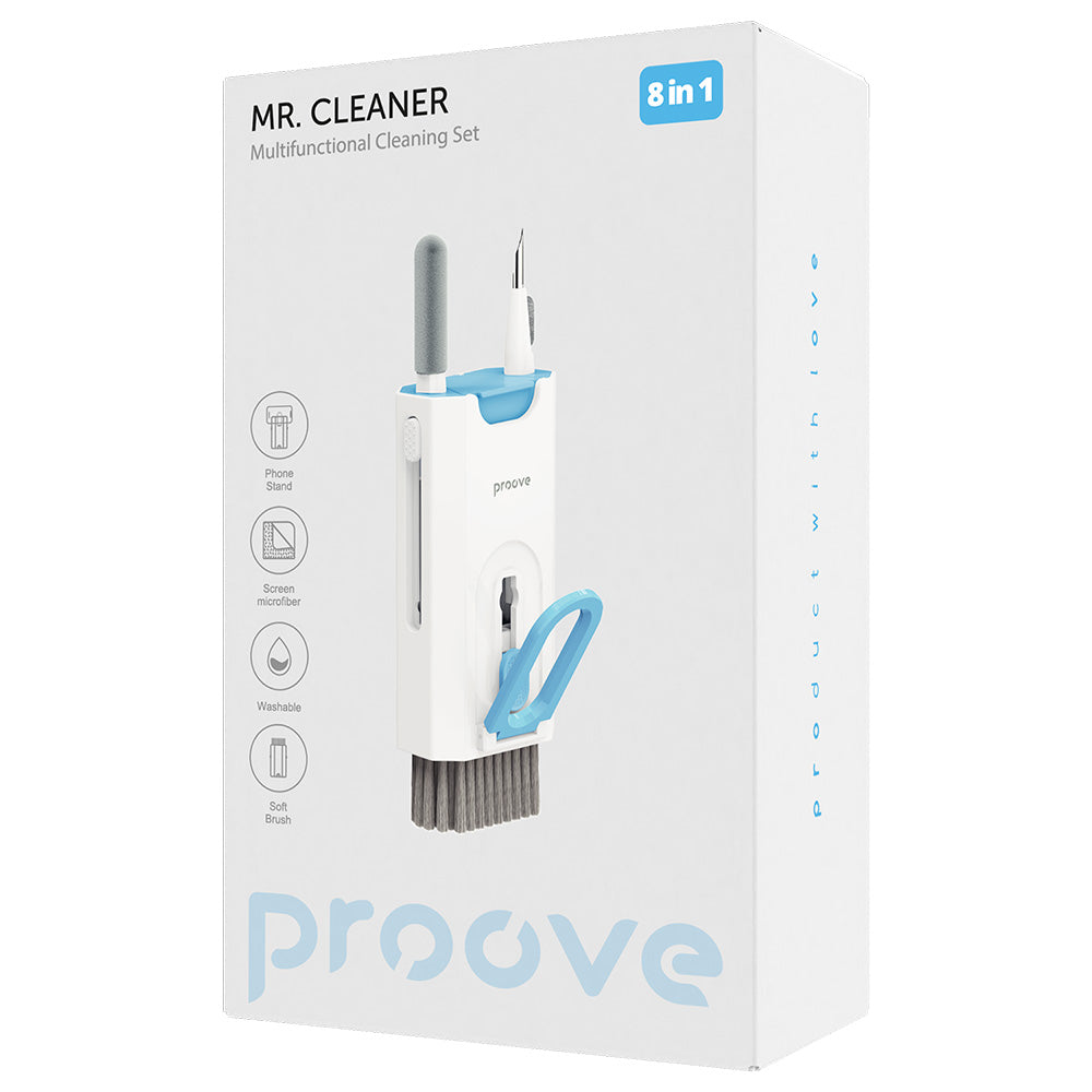 Componenta Proove Multifunctional Cleaning Set Mr. Cleaner (MCS00000802), for Laptop, Phone with Stand, Retractable Brush, Alb