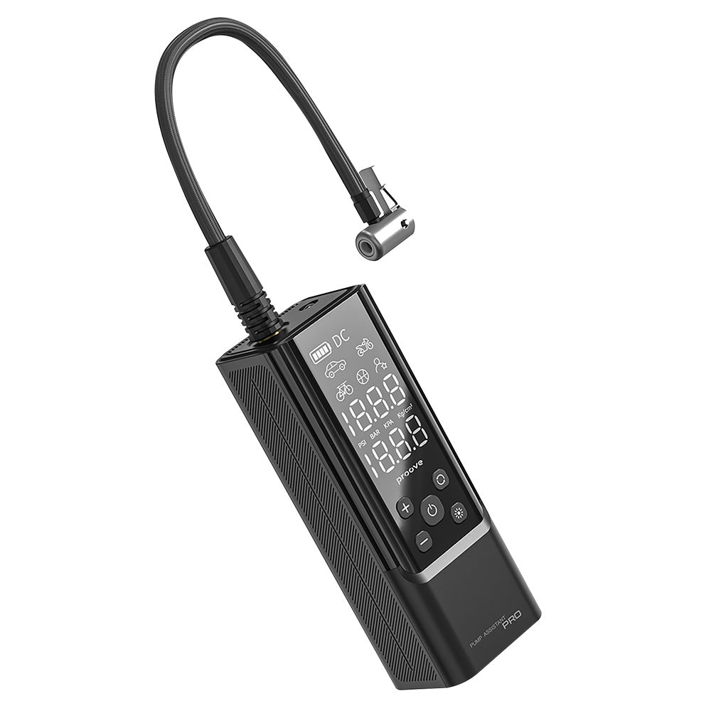 Gadget Proove Car Pump Assistant Pro (PPAP80010901), Portable Compressor, with Digital Display, LED Flashlight, 120W, Negru