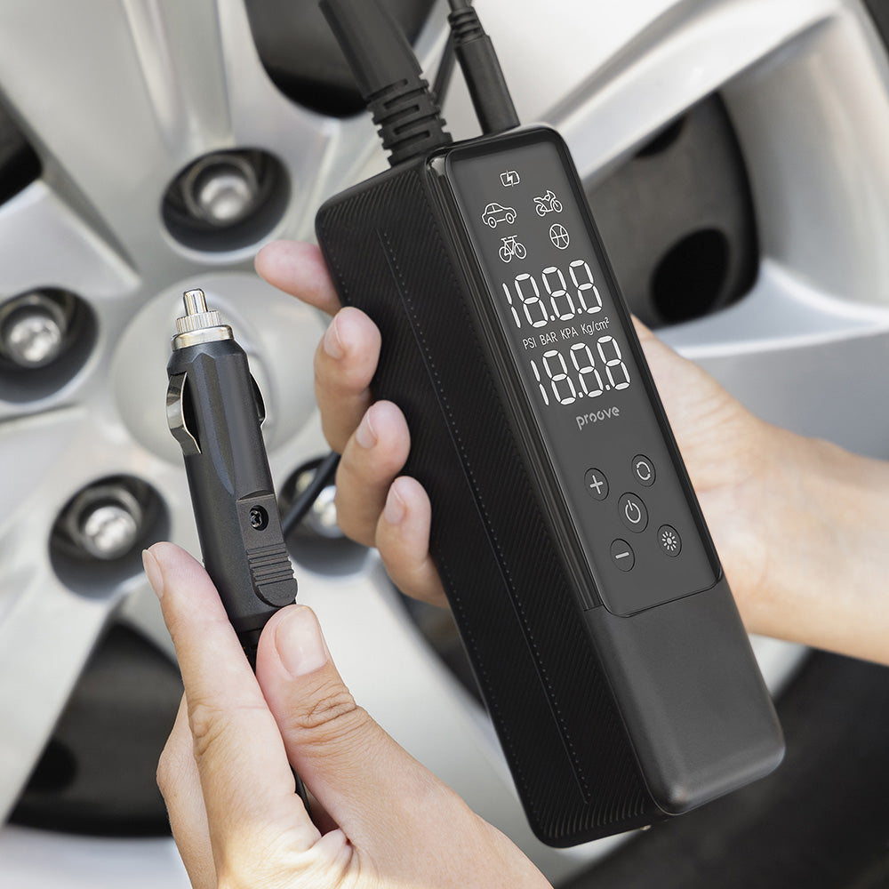 Gadget Proove Car Pump Assistant Mini (PPAM85010901), Portable Compressor, Digital Display, for Cigarette Lighter, 85W, Negru